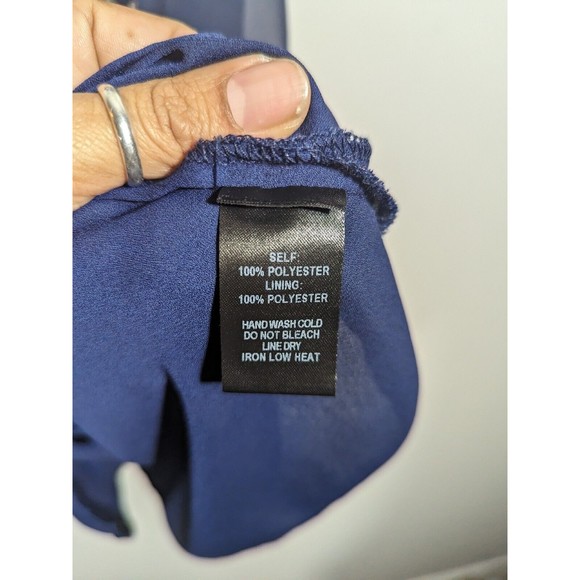 Lulus Womens Blooming Beauty Navy Blue Floral Print Mini Dress Sz XL Party - Picture 8 of 9